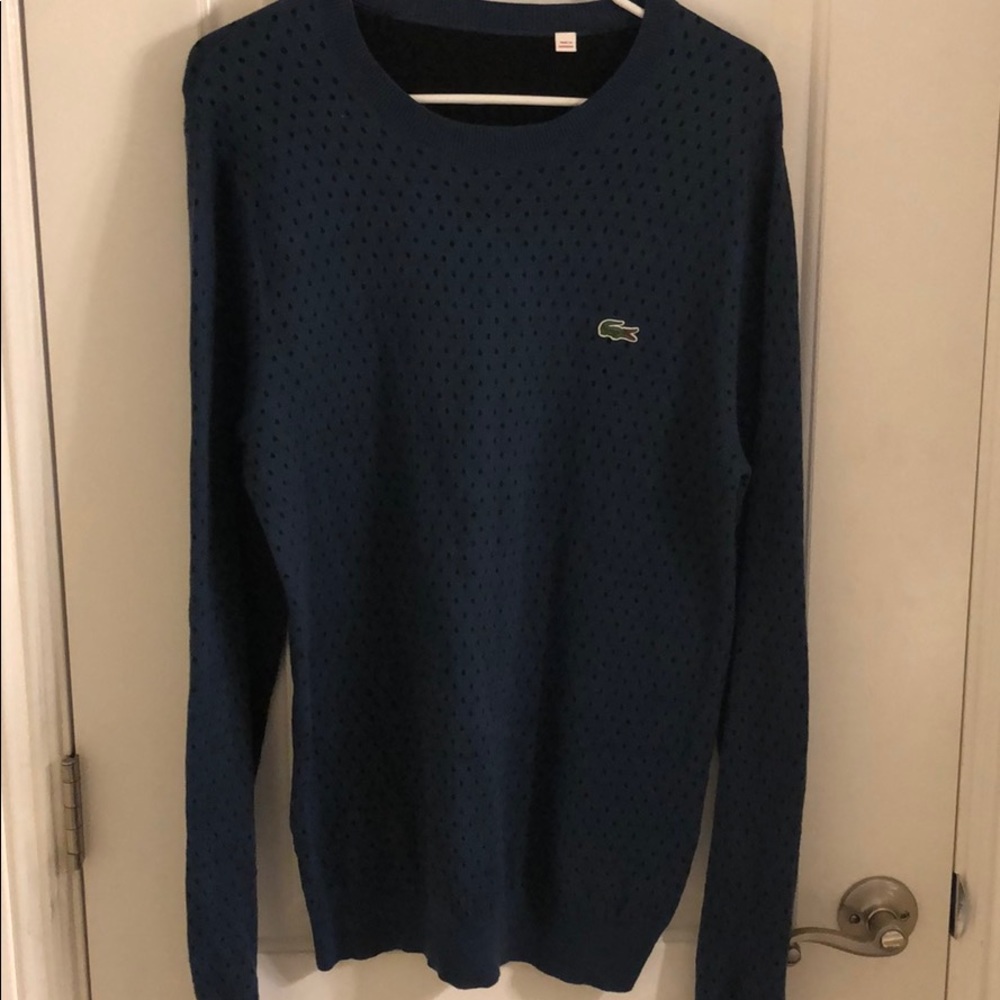Lacoste crewneck sweater navy blue